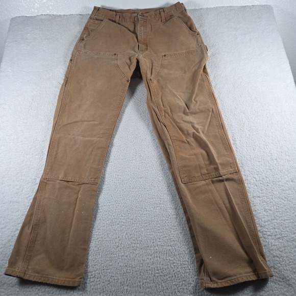 Carhartt Pant B136 BRN Men's 36x36 (Fit 34x34) Brown Double Knee Carpenter